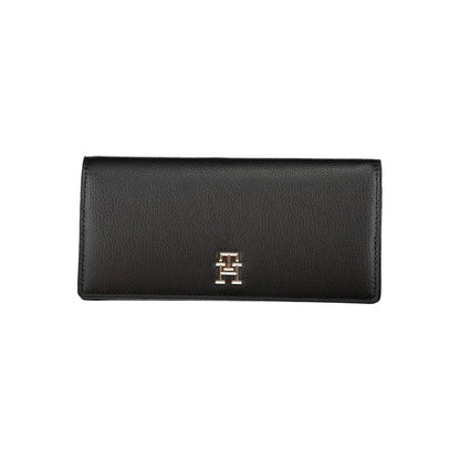 Portefeuille femme Tommy Hilfiger en polyuréthane noir