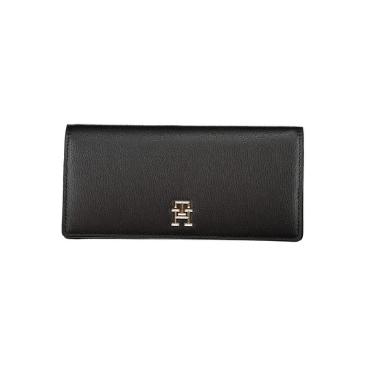 Portefeuille femme Tommy Hilfiger en polyuréthane noir