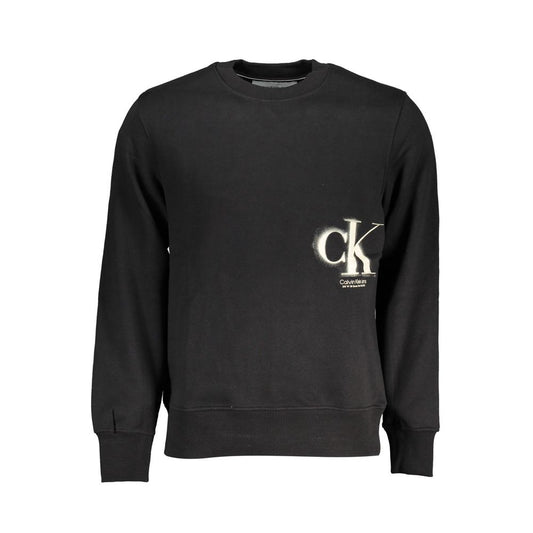 Sudadera de algodón negra para hombre Calvin Klein