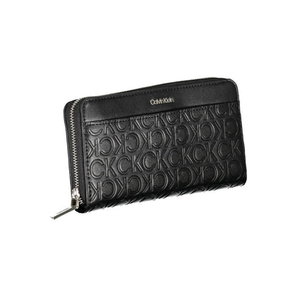 Cartera de mujer de poliuretano negro Calvin Klein