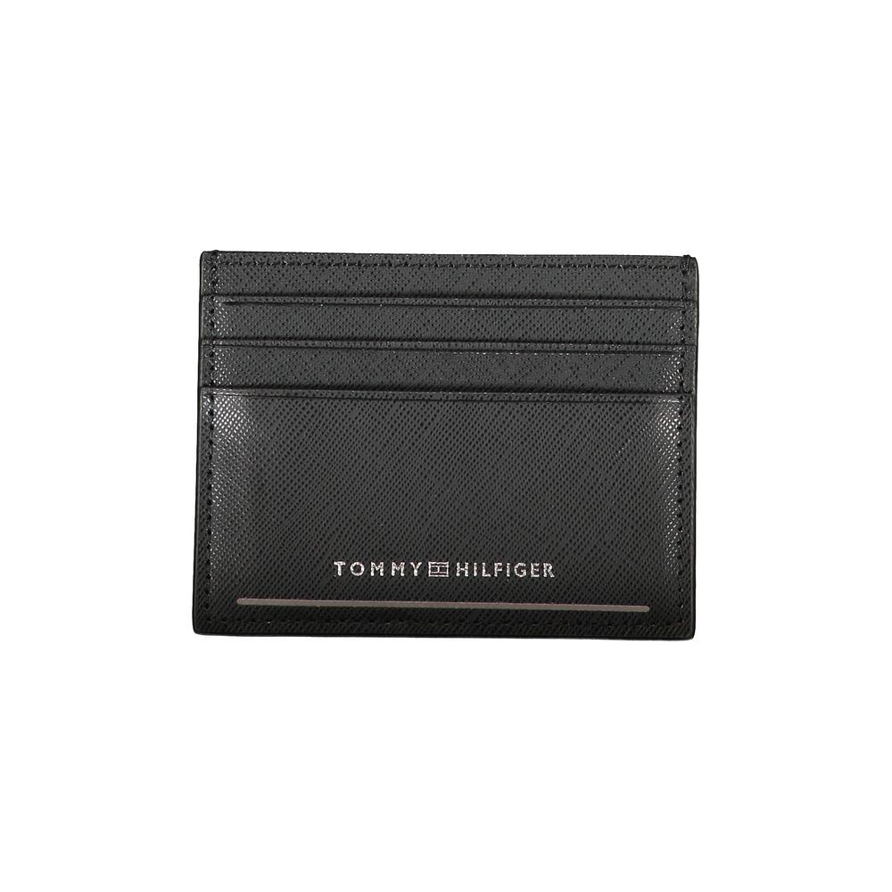 Cartera de cuero negra para hombre Tommy Hilfiger
