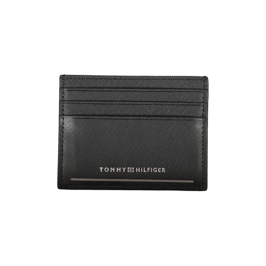 Cartera de cuero negra para hombre Tommy Hilfiger