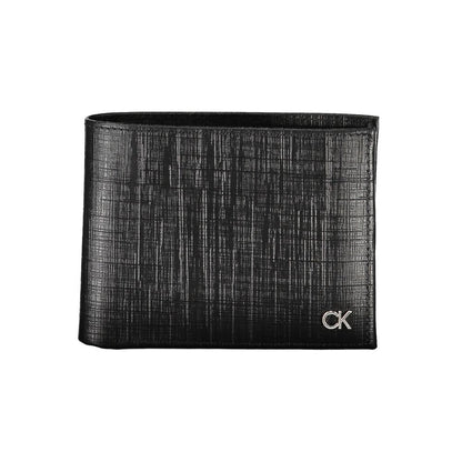 Billetera de cuero negro Calvin Klein para hombre