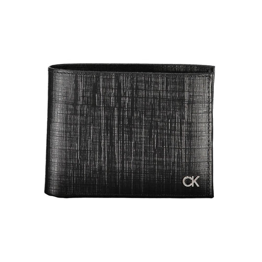Billetera de cuero negro Calvin Klein para hombre