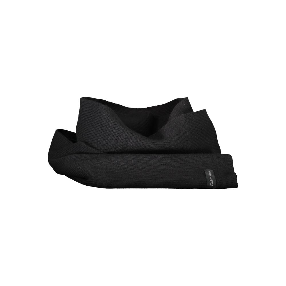 Bufanda Calvin Klein de Algodón Negra para Mujer