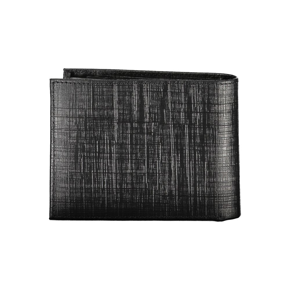 Billetera de cuero negro Calvin Klein para hombre
