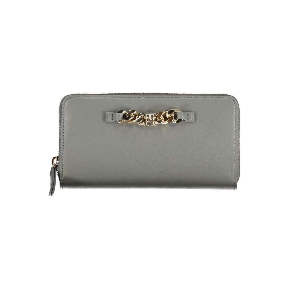 Tommy Hilfiger Cartera de poliuretano gris para mujer