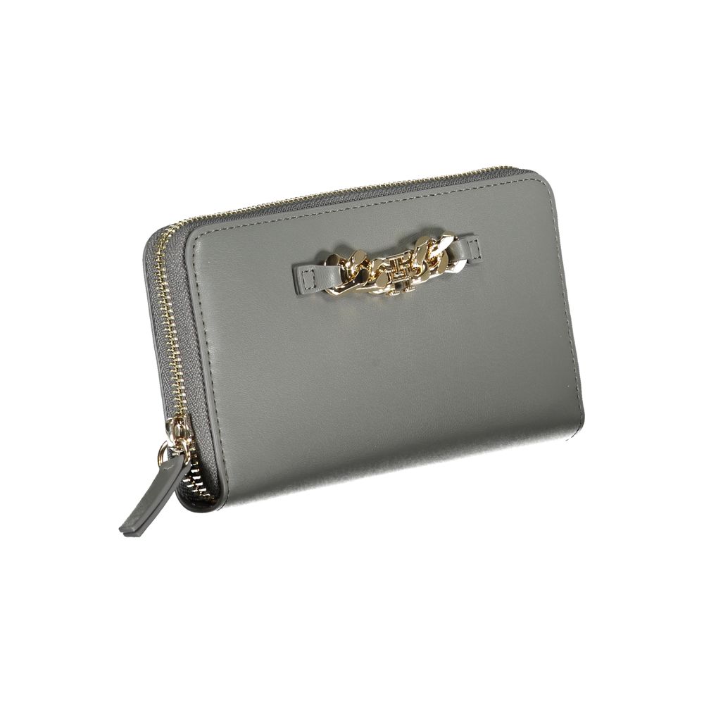 Tommy Hilfiger Cartera de poliuretano gris para mujer