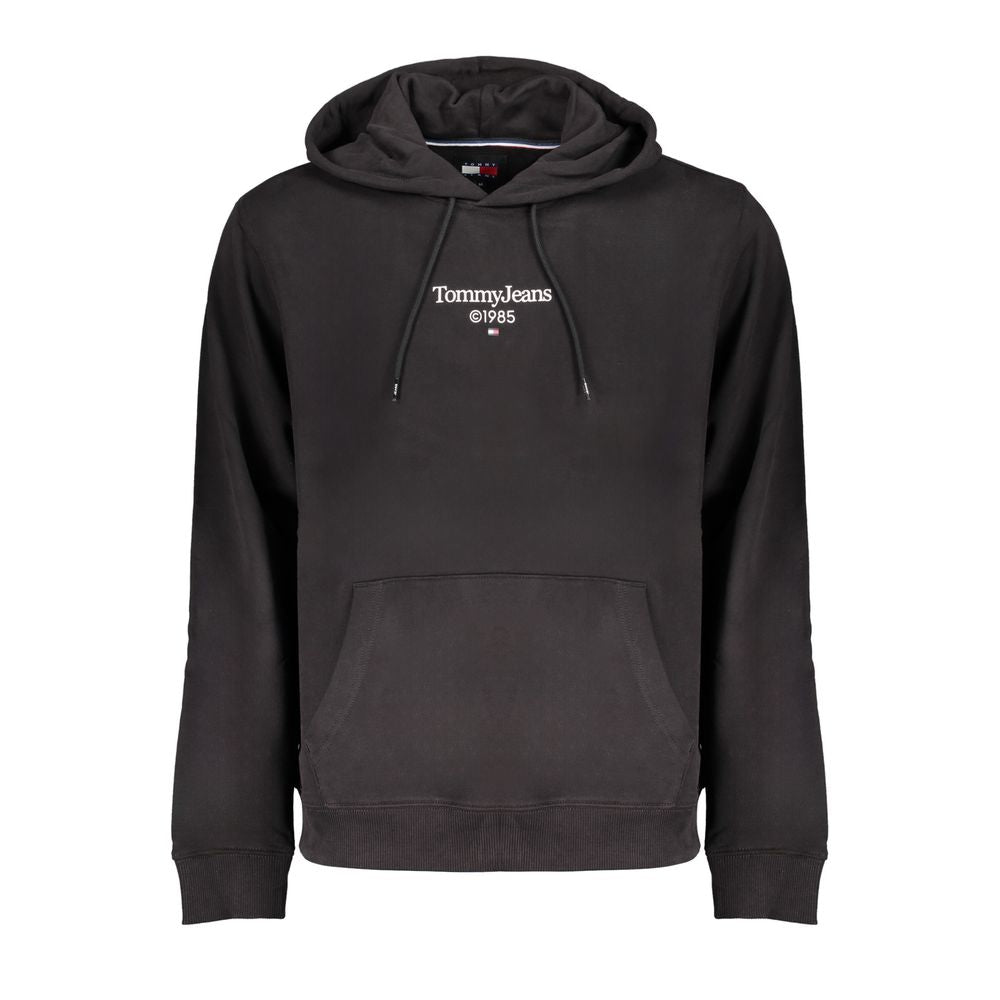 Sudadera con capucha de algodón negra para hombre Tommy Hilfiger