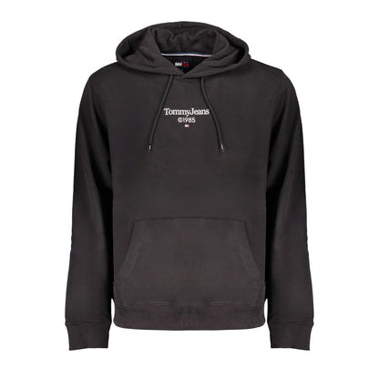 Sudadera con capucha de algodón negra para hombre Tommy Hilfiger