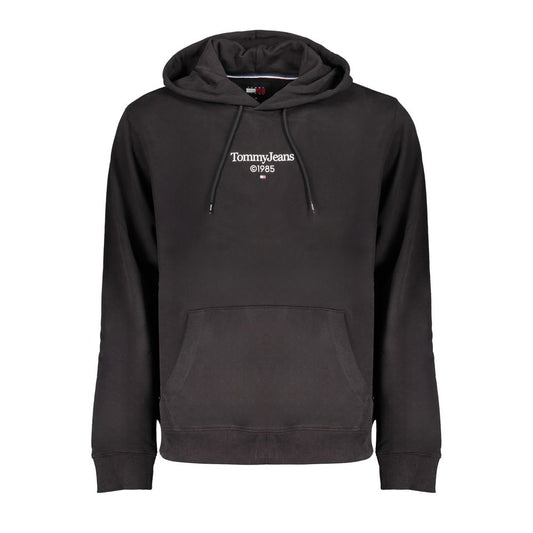 Sudadera con capucha de algodón negra para hombre Tommy Hilfiger