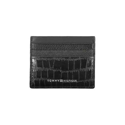 Portefeuille en cuir noir pour homme Tommy Hilfiger