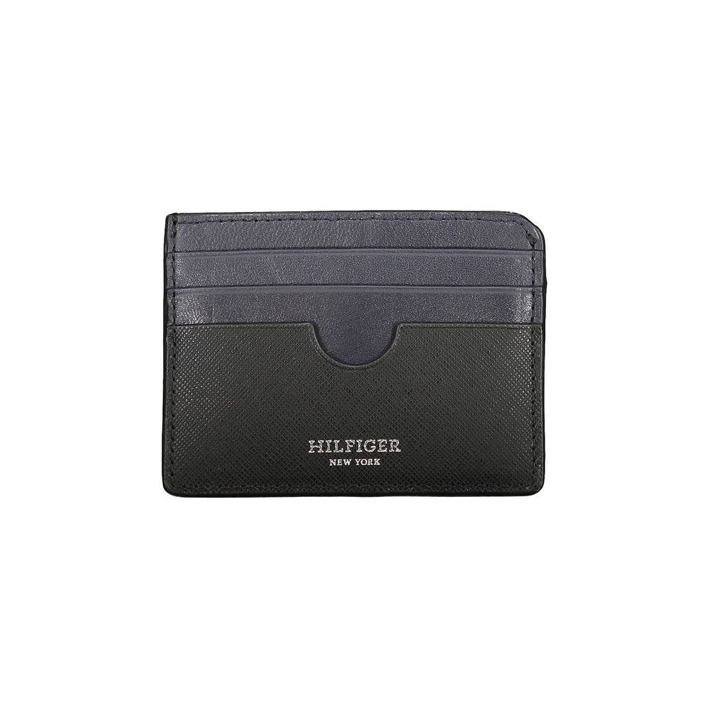 Cartera de cuero negro para hombre Tommy Hilfiger