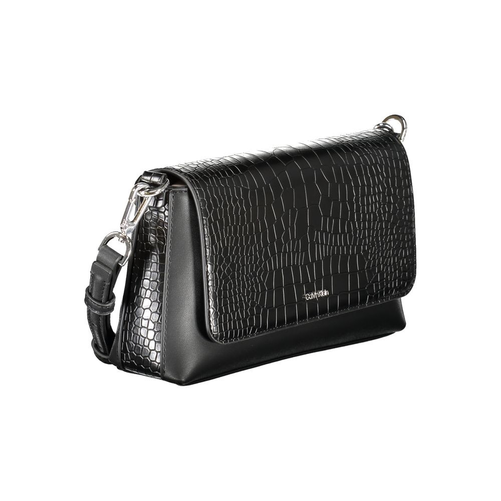 Bolso de mano Calvin Klein de poliuretano negro para mujer