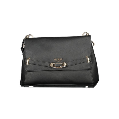 Bolso de mano de poliuretano negro para mujer Guess Jeans