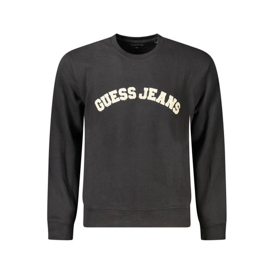 Sudadera de algodón negra Guess para hombre