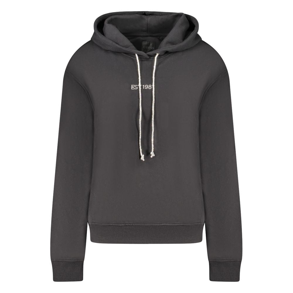 Sudadera de algodón negra para mujer Guess Jeans