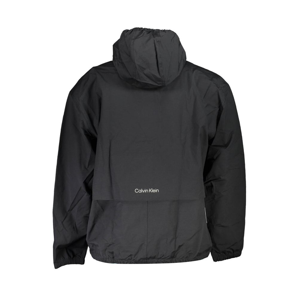 Chaqueta de algodón negra Calvin Klein para hombre