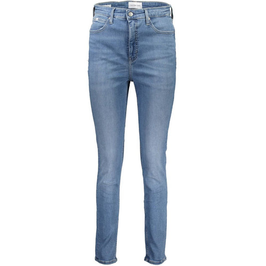 Pantalones de mezclilla de algodón Azzurro para mujer de Calvin Klein