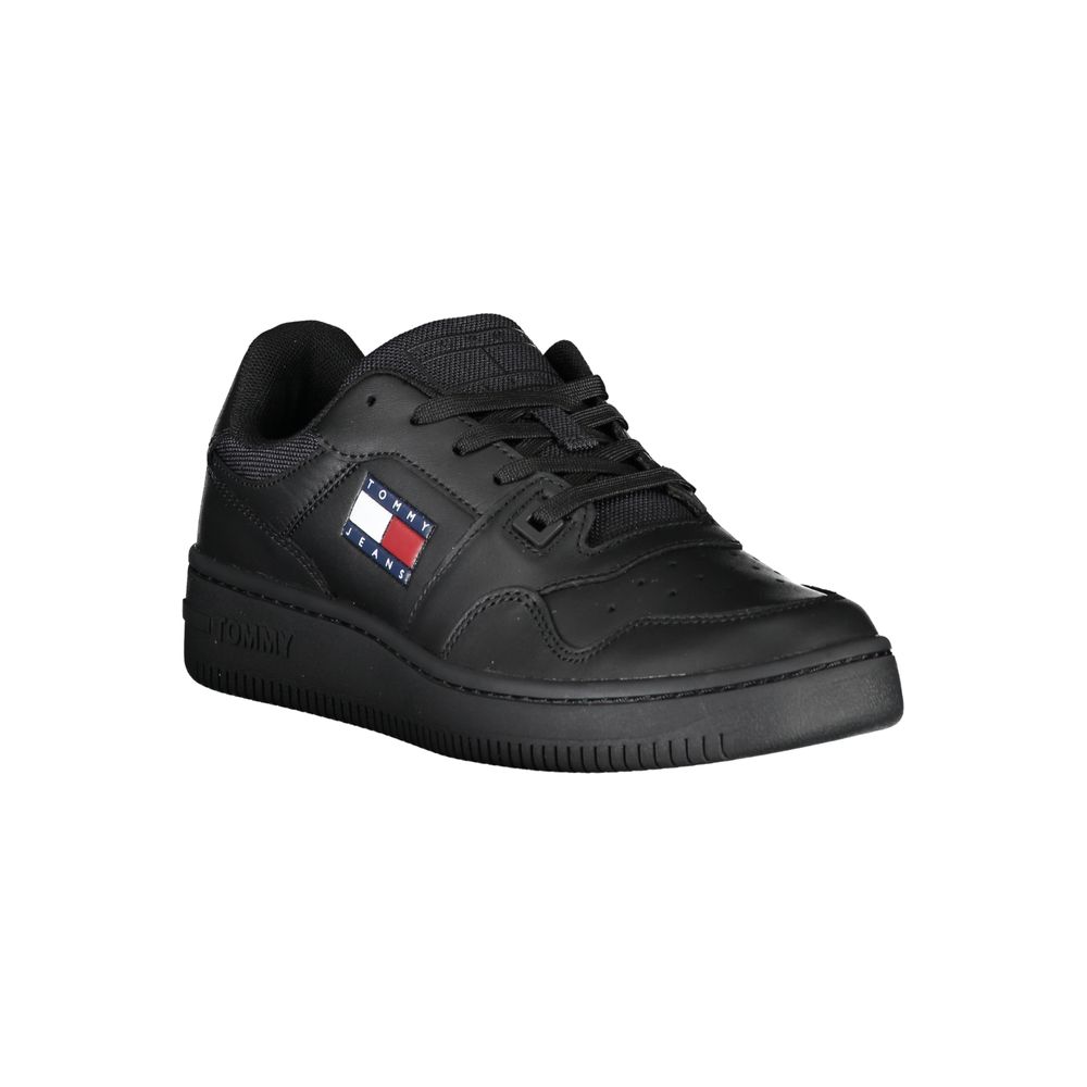 Zapatillas Tommy Hilfiger de piel negra para mujer