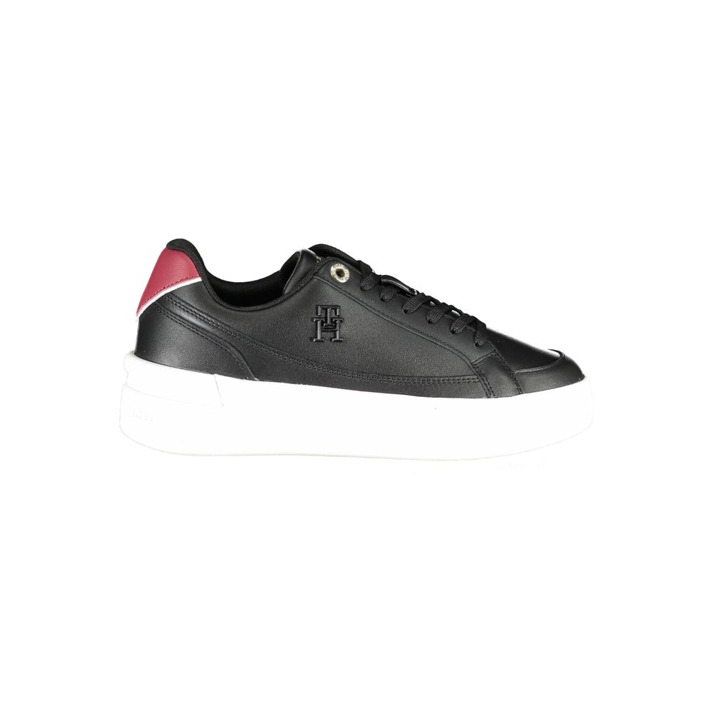Zapatillas Tommy Hilfiger de piel negra para mujer