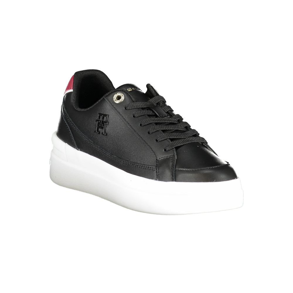 Zapatillas Tommy Hilfiger de piel negra para mujer