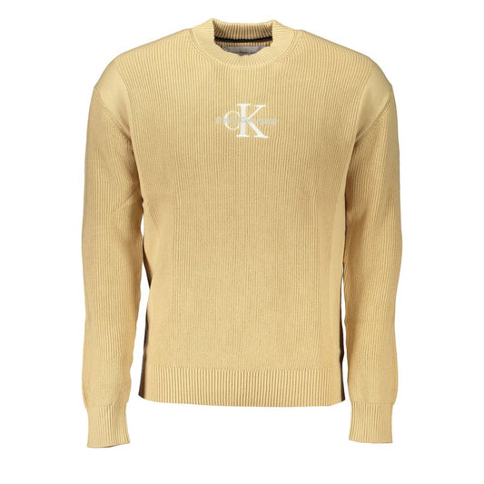 Suéter de hombre de algodón beige Calvin Klein
