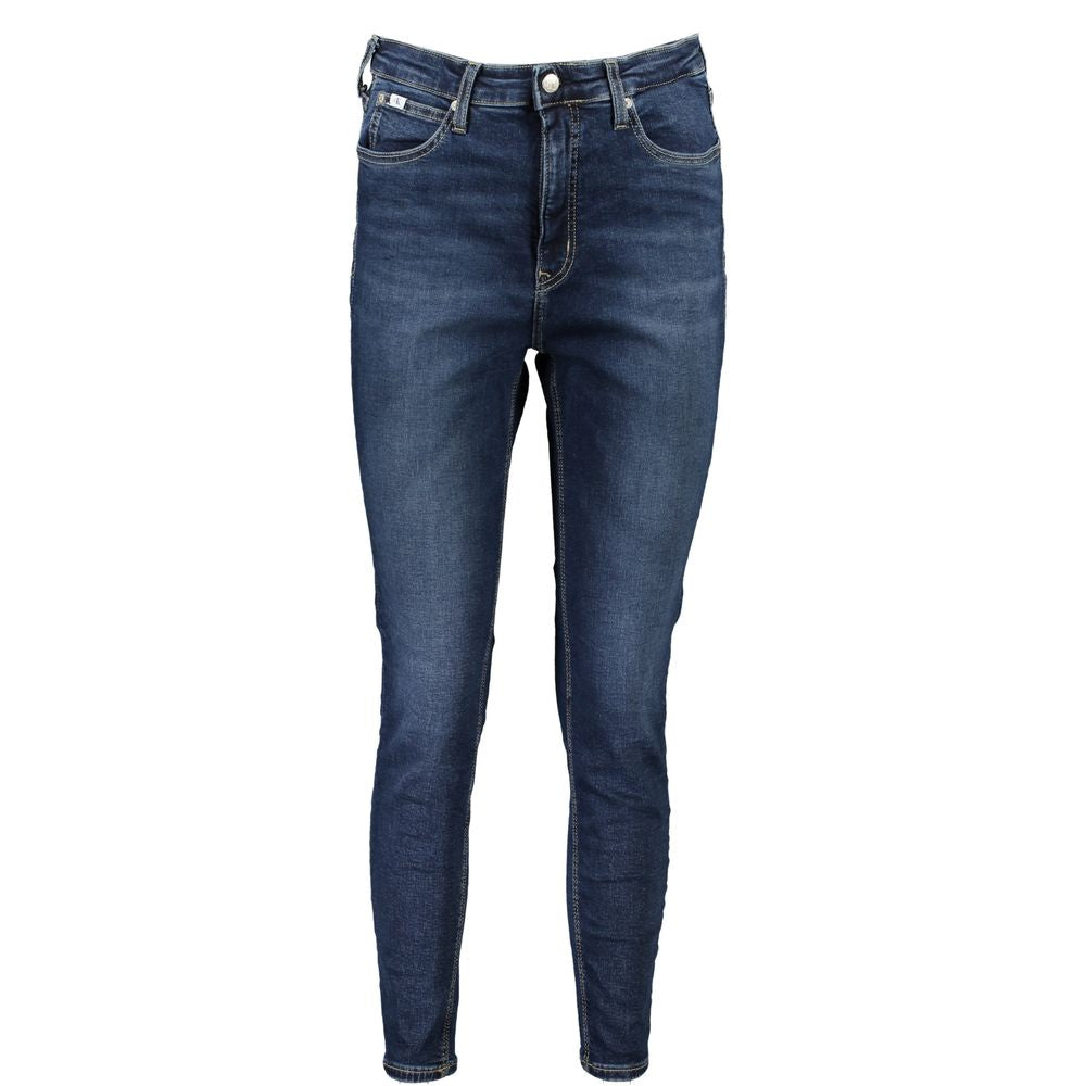 Jeans de algodón azul Calvin Klein para mujer