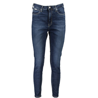 Jeans de algodón azul Calvin Klein para mujer