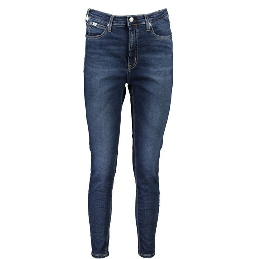 Jeans de algodón azul Calvin Klein para mujer
