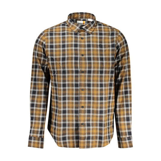 Camisa de algodón marrón para hombre Timberland