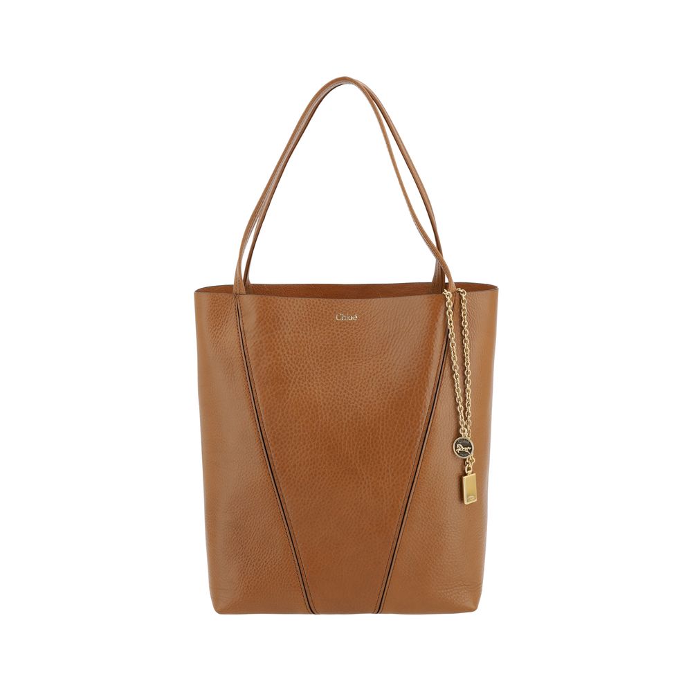 Bolso de hombro Chloé de piel de becerro marrón Bos Taurus