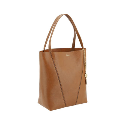 Bolso de hombro Chloé de piel de becerro marrón Bos Taurus