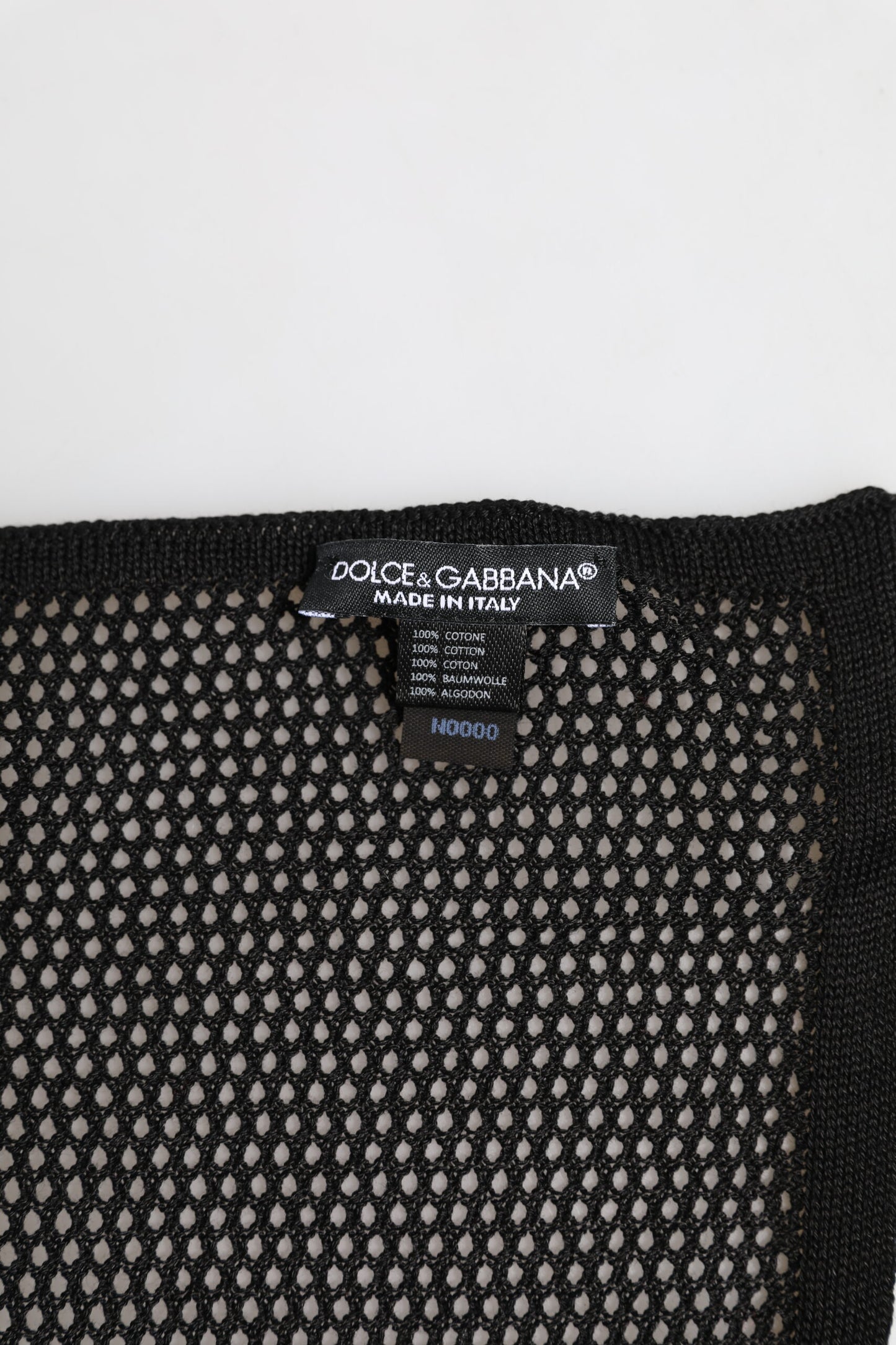 Pañuelo Cuadrado Foulard Dolce & Gabbana de Algodón Negro Estampado