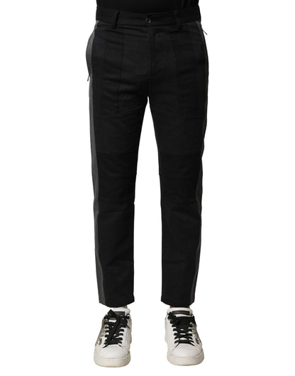 Pantalones para hombre Dolce & Gabbana de algodón, negros y grises, ajustados