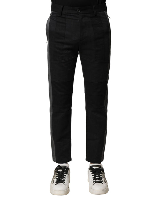Pantalones para hombre Dolce & Gabbana de algodón, negros y grises, ajustados