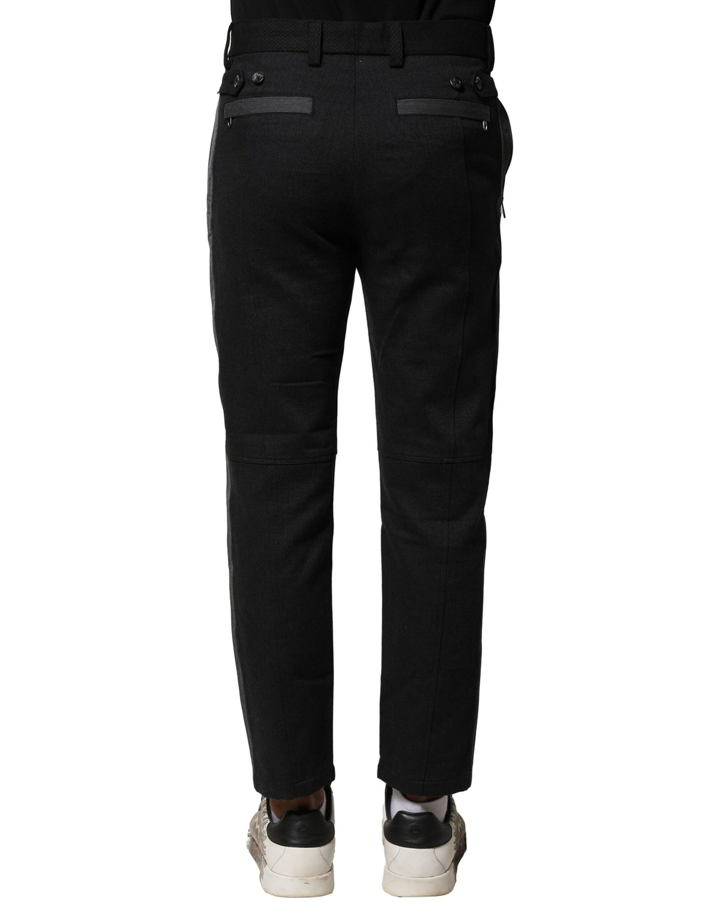 Pantalones para hombre Dolce & Gabbana de algodón, negros y grises, ajustados