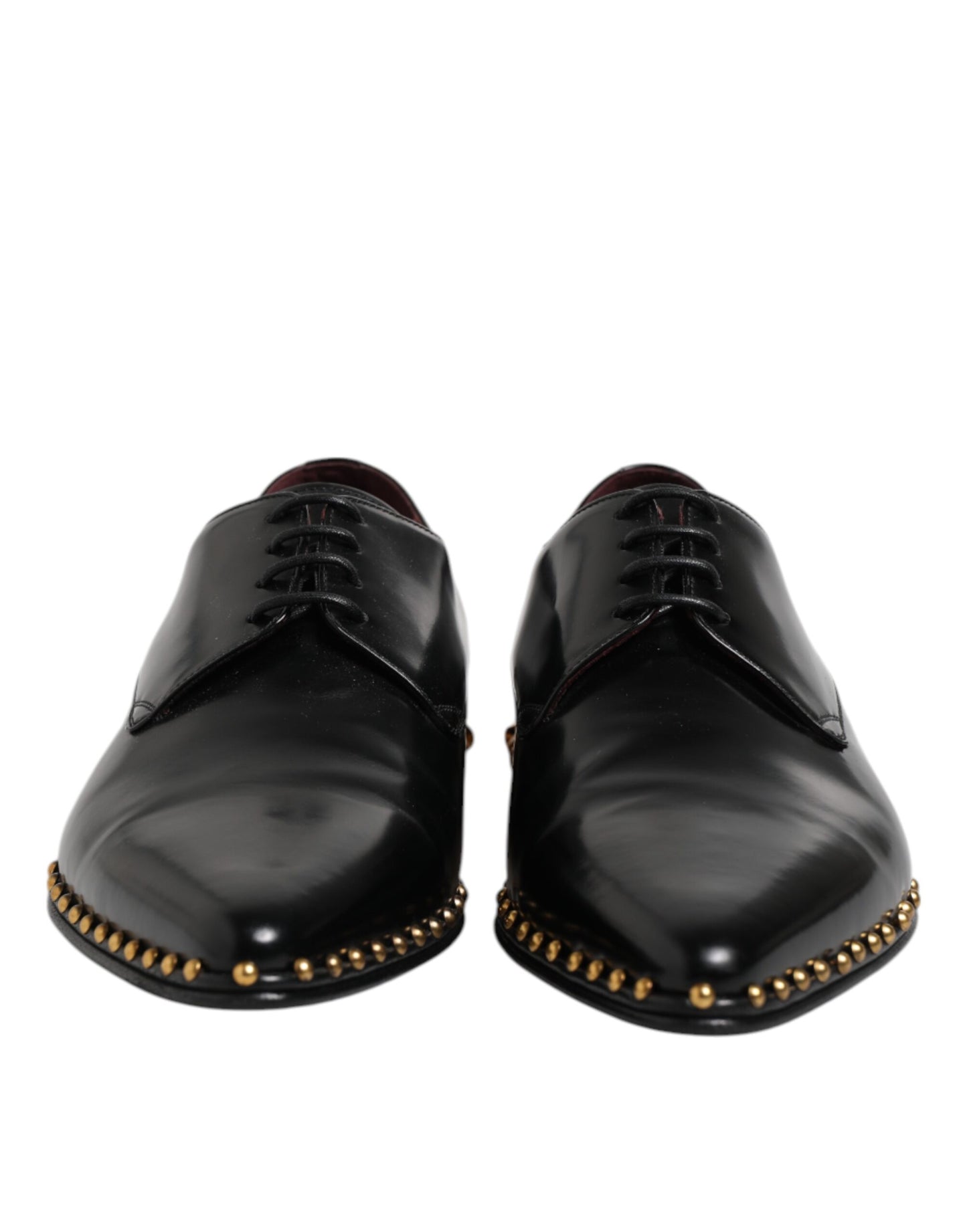 Zapatos de vestir tipo derby de cuero negro con tachuelas para hombre Dolce & Gabbana