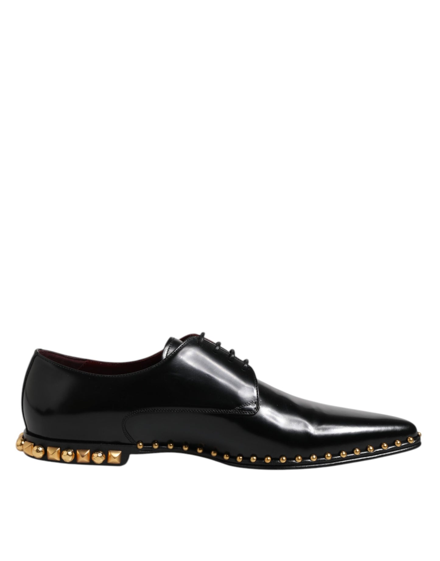 Zapatos de vestir tipo derby de cuero negro con tachuelas para hombre Dolce & Gabbana