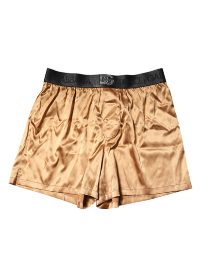 Dolce & Gabbana Conjunto Bóxer y Antifaz Beige de Hombre Ajuste Regular Ropa Interior