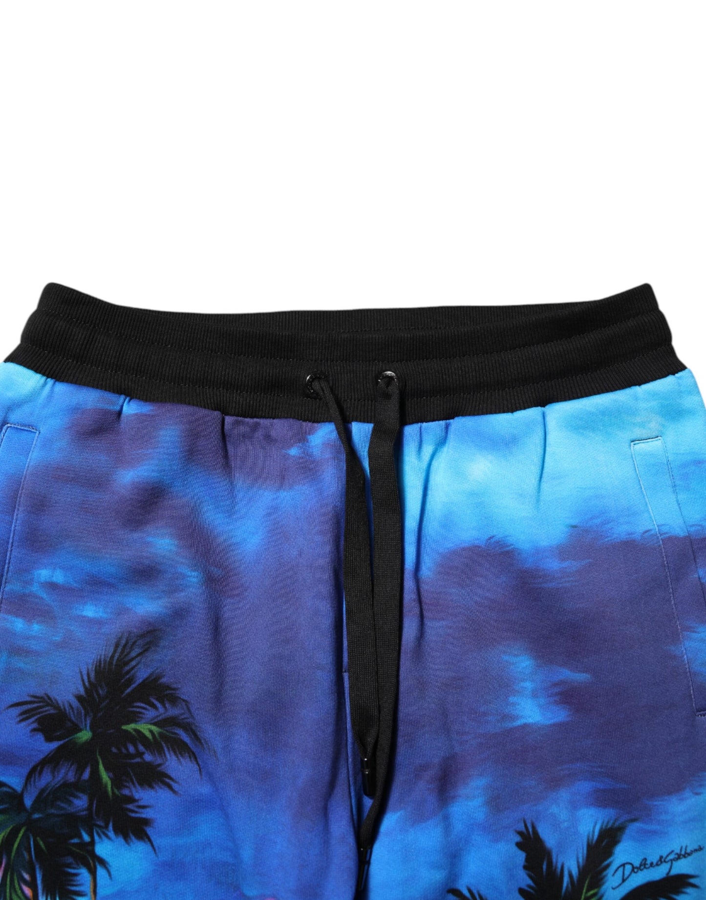 Pantalones de chándal Dolce & Gabbana azules con estampado hawaiano