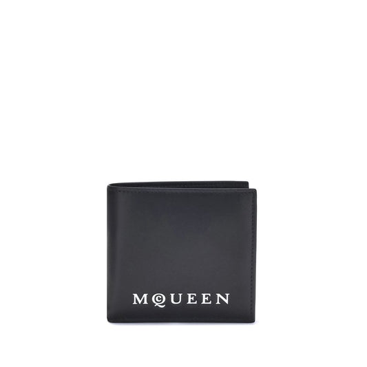 Cartera Alexander McQueen de piel de becerro negra Bos Taurus