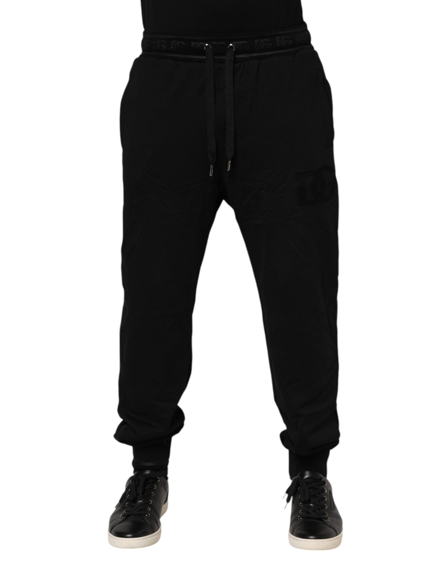 Pantalones Jogger Dolce & Gabbana de Algodón Negro con Cordón