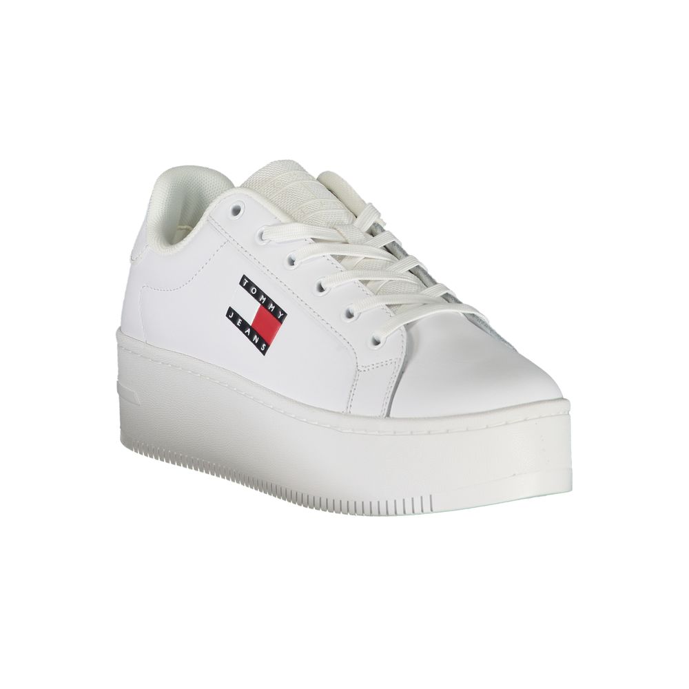 Zapatillas blancas de cuero para mujer Tommy Hilfiger