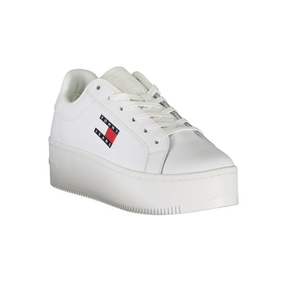 Zapatillas blancas de cuero para mujer Tommy Hilfiger