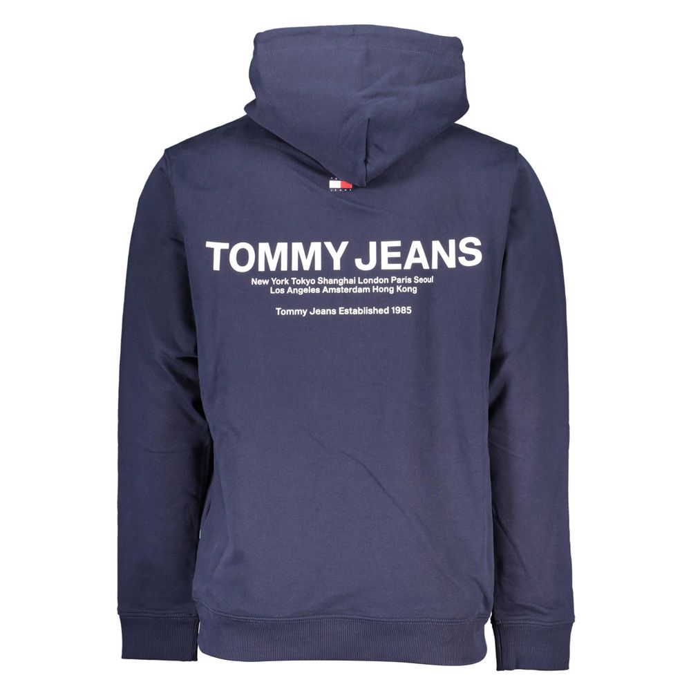 Sudadera con capucha de algodón azul Tommy Hilfiger para hombre