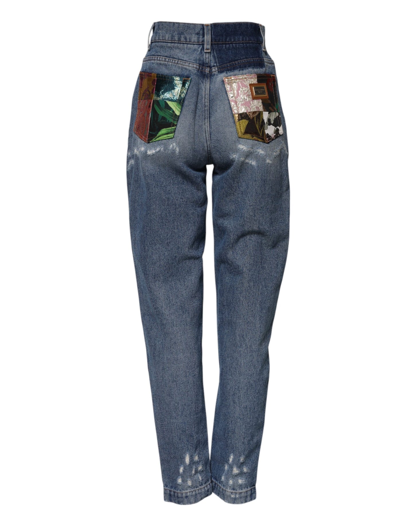 Vaqueros Dolce & Gabbana azules de algodón rasgado y tiro alto