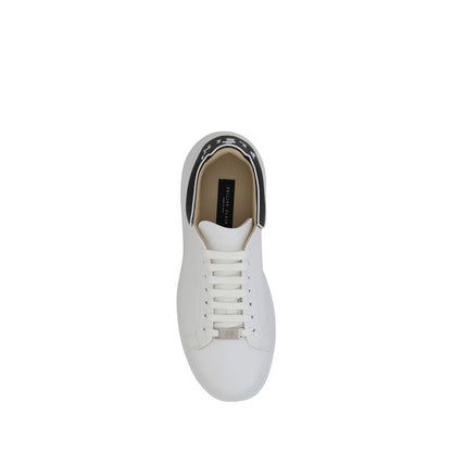 Philipp Plein Low-Top Bos Taurus White Calf Leather Sneakers