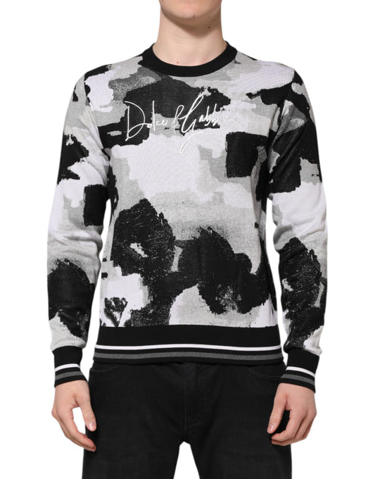 Suéter Multicolor Camuflaje de Seda Dolce & Gabbana