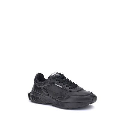 Dsquared² Black Leather Bos Taurus Model Sneakers